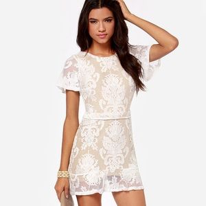 For Love & Lemons San Marcos Backless Ivory Dress